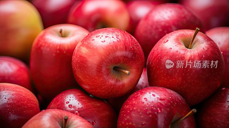 水果系列，新鲜的红苹果