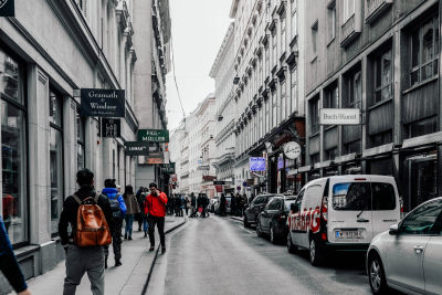 奥地利 维也纳 街道 交通 街景