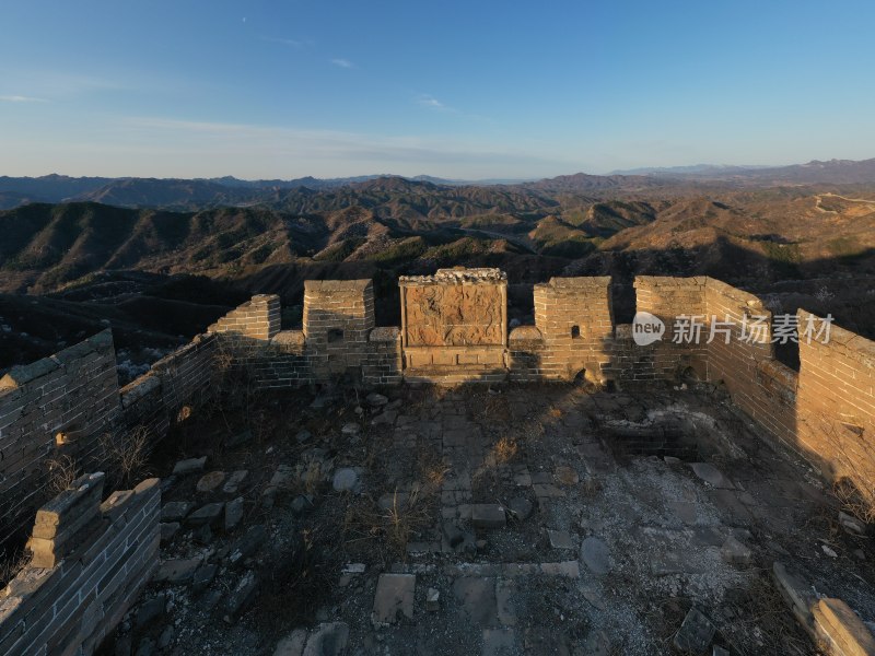 中国长城建筑风光宣传片日出日落光影细节