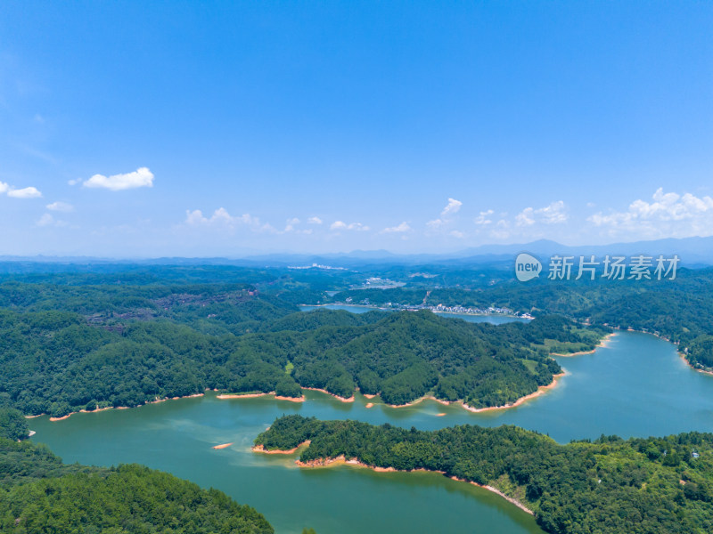 青山绿水福建大金湖航拍图