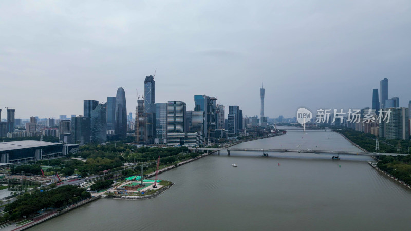 航拍广州城市风光广州建设