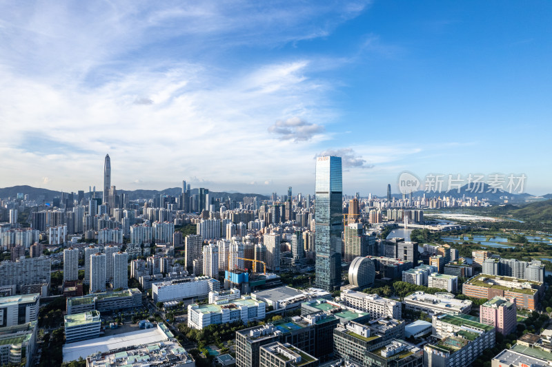 深圳市福田街道航拍风光