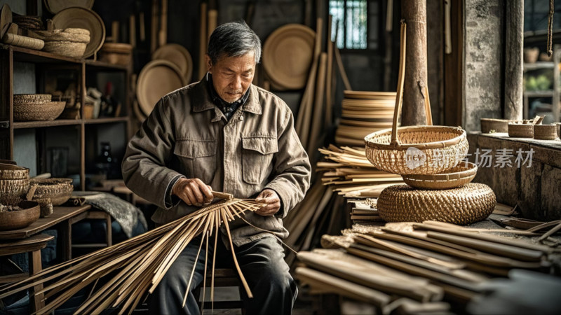 竹编工艺匠心独具传统非遗手工