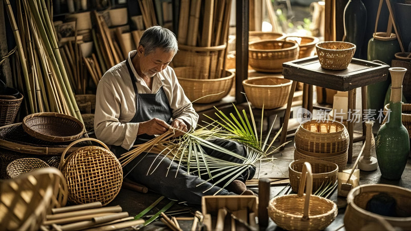 竹编工艺匠心独具传统非遗手工