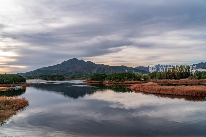 俯瞰雁栖湖景区