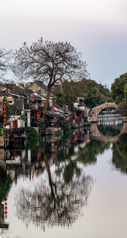 江南水乡古建筑河道景观