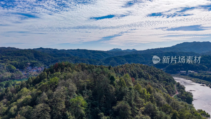 大自然青山绿水自然风光航拍图