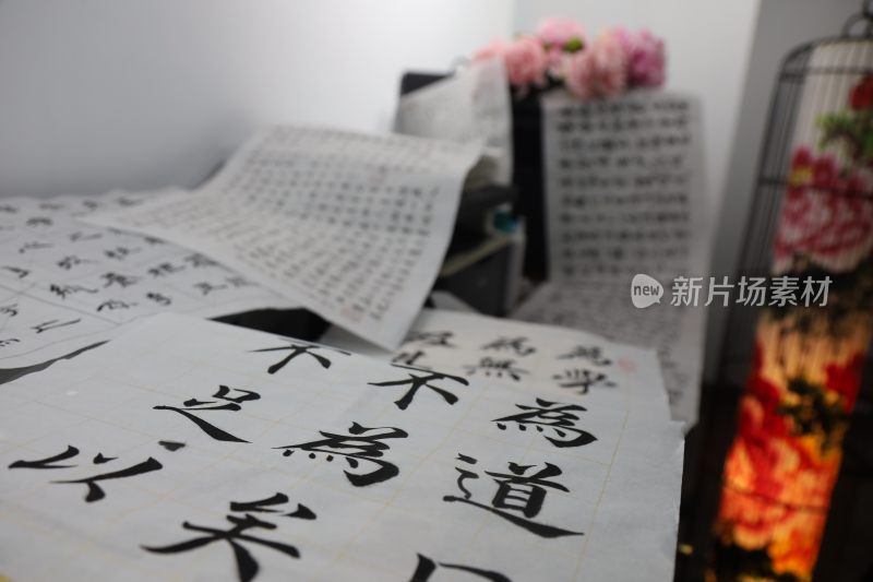 室内书法作品展示