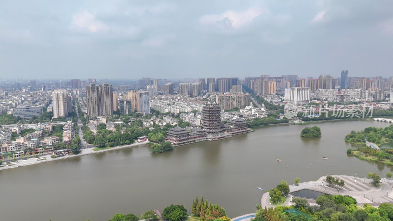 航拍四川眉山风光眉山大景摄影图