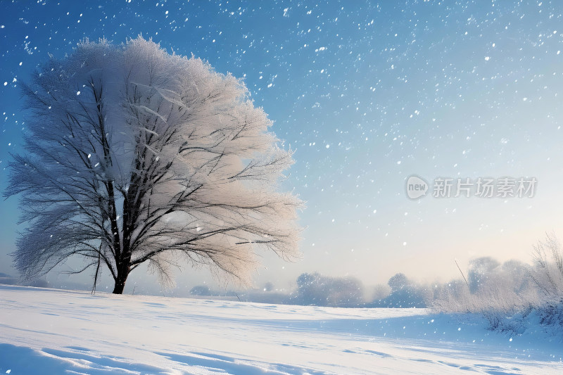 自然风景冬天大雪背景