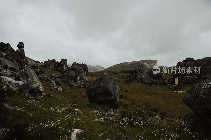 新西兰南岛巨石阵Castle Hill