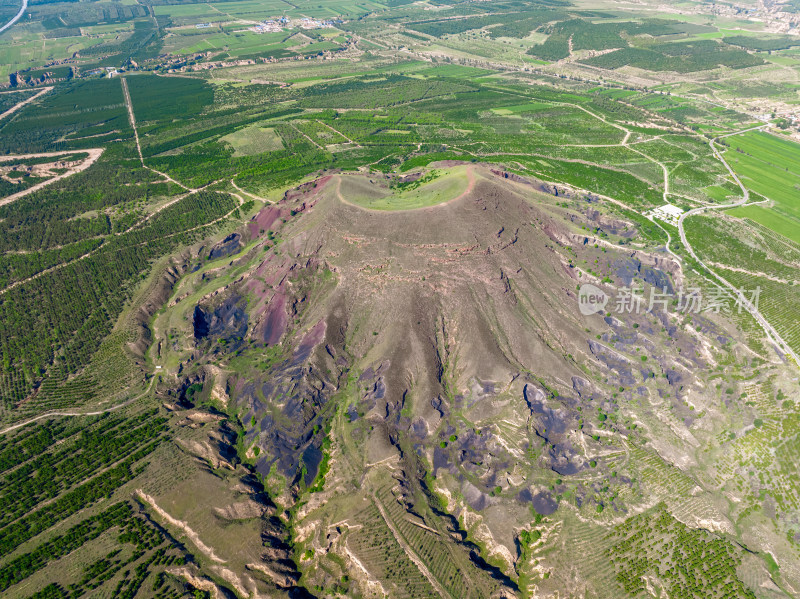 山西省大同市火山群地质文化遗产航拍风光