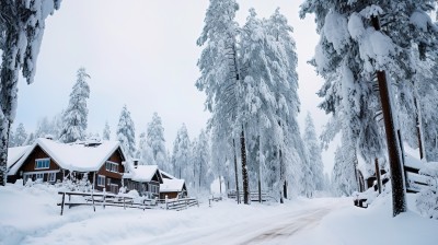 冬季唯美雪景海报背景配图高清摄影图