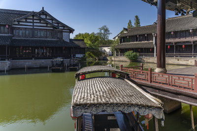 浙江绍兴柯岩景区柯岩鲁镇风景