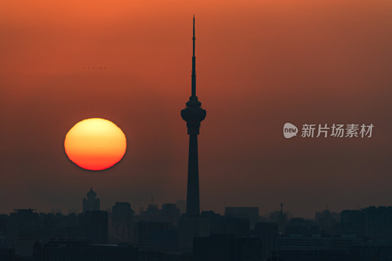 北京中央广播电视塔夜景