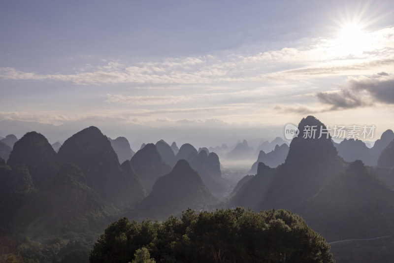 广西桂林卡斯特地貌风光