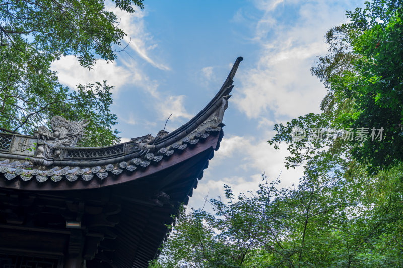 杭州飞来峰永福寺古建筑风光