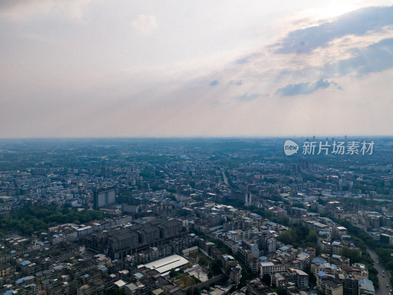 眉山城市风光航拍图