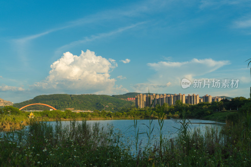 西双版纳景洪市的建筑和景观