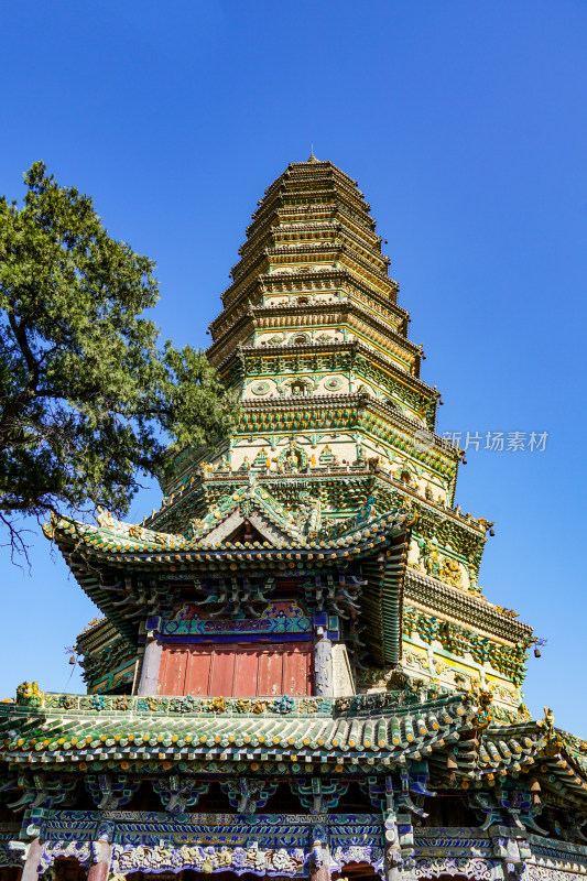 山西省临汾市洪洞县4A景区广胜寺飞虹塔