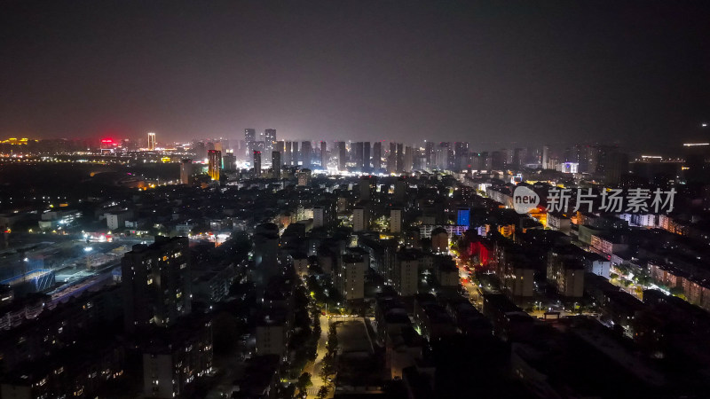 安庆城市大景夜景灯光