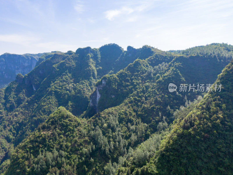 大自然崇山峻岭风景航拍图