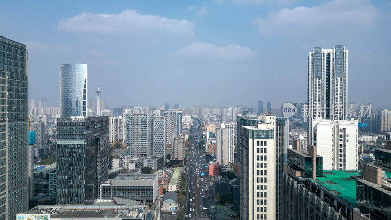 航拍成都城市大景成都宣传片