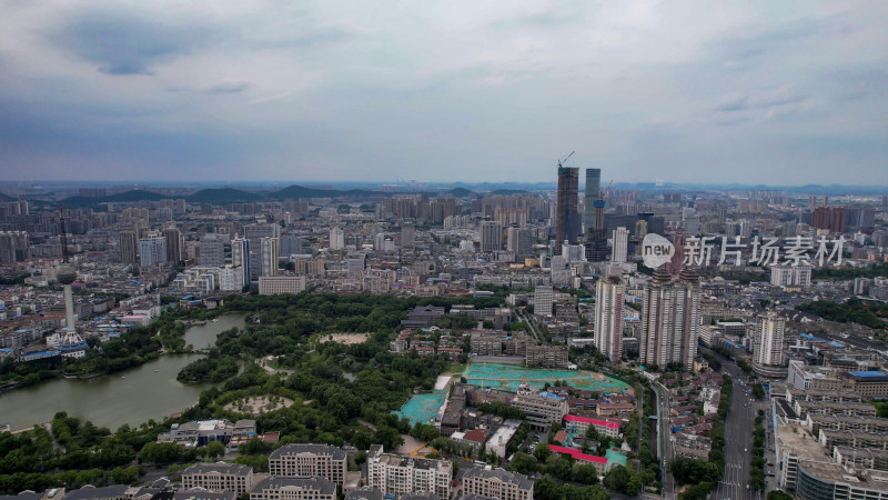 江苏徐州城市大景高楼航拍