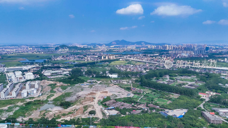 福建莆田城市建设航拍图