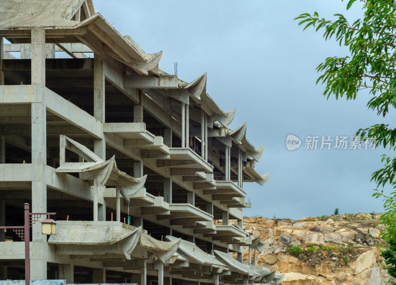 中国福建平潭岛海坛古城仿古建筑框架