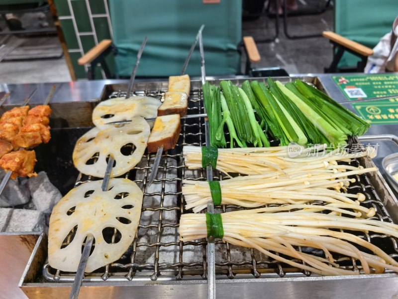 美食烧烤烤羊肉串