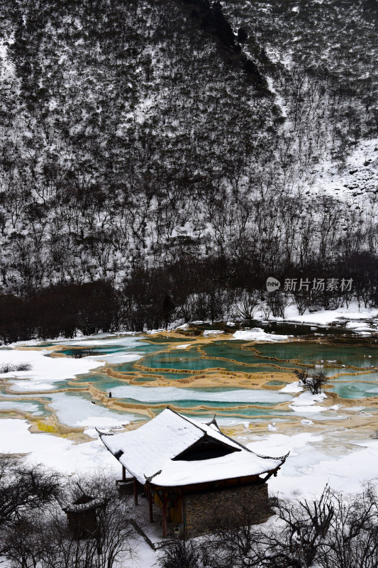 四川黄龙景区的冬天