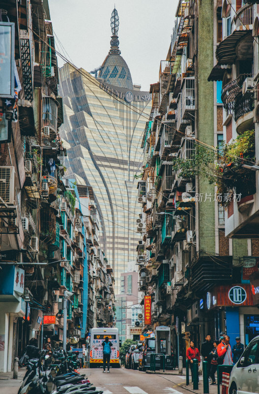 澳门半岛老城区城市风光