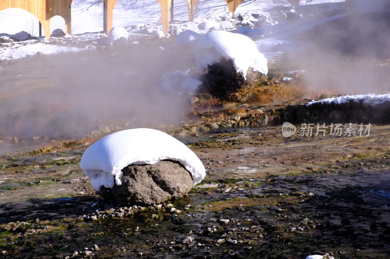 长白山聚龙火山温泉特写