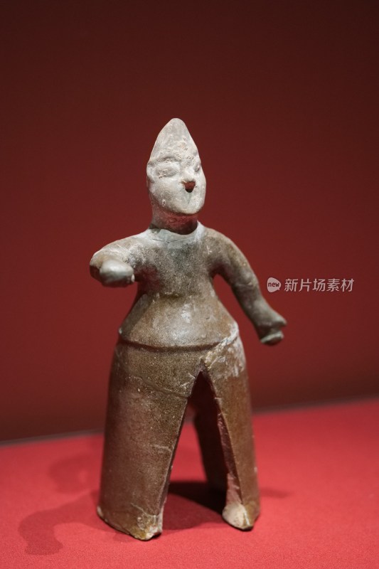 古代陶俑雕塑特写展示