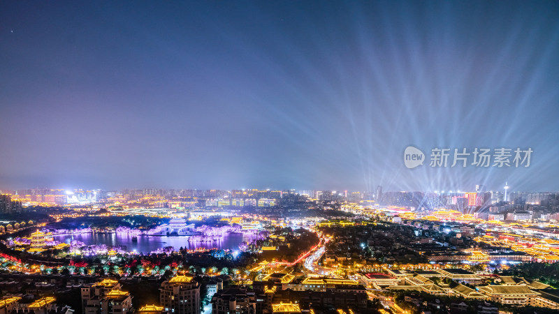 西安城市天际线夜景