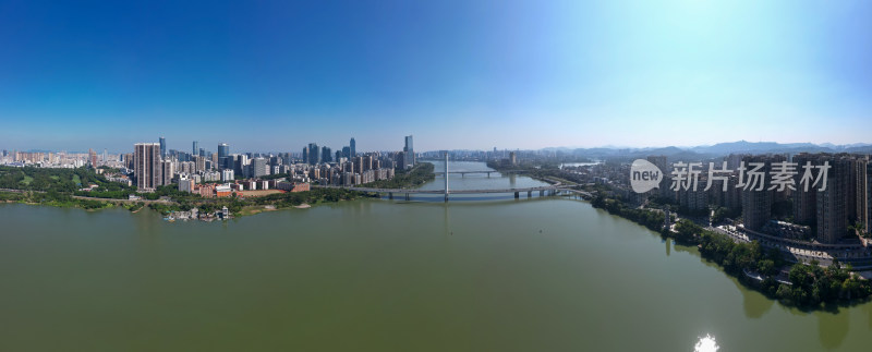 航拍广东惠州城市建设全景图