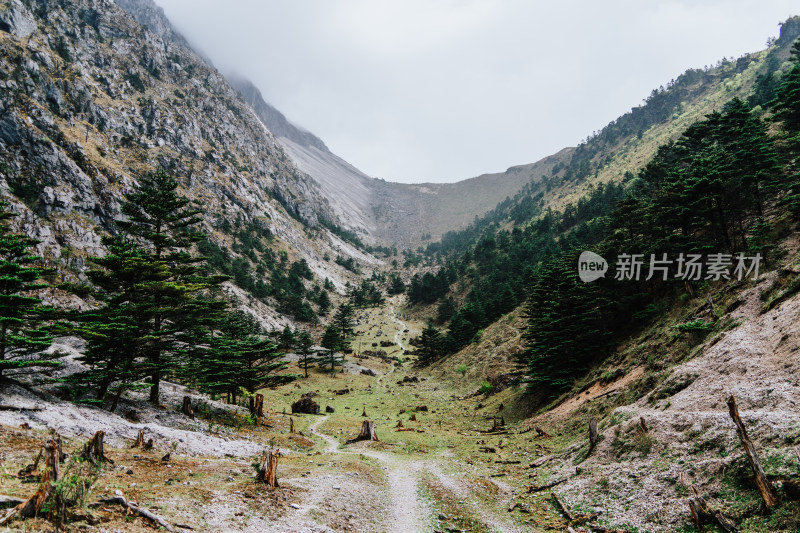 丽江玉龙雪山干河坝山脊线