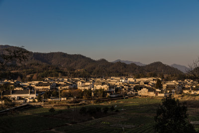 冬天的西递古村