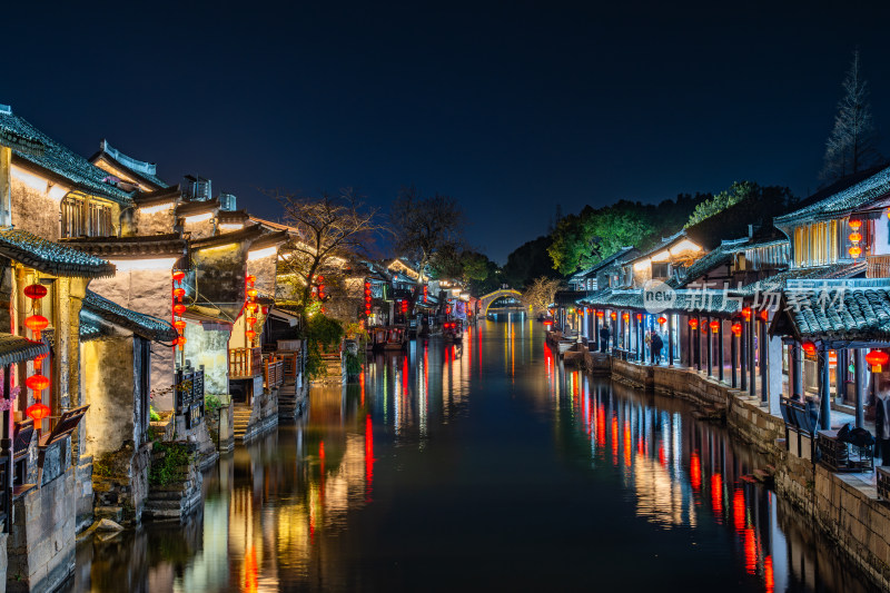 江南水乡西塘古镇夜景