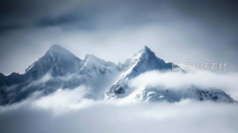 珠穆朗玛峰高峰雪山最高海拔云雾云层