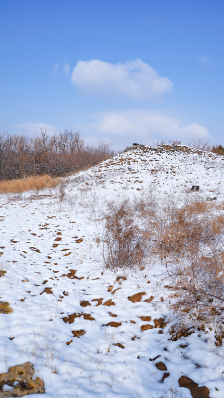 公园雪景素材