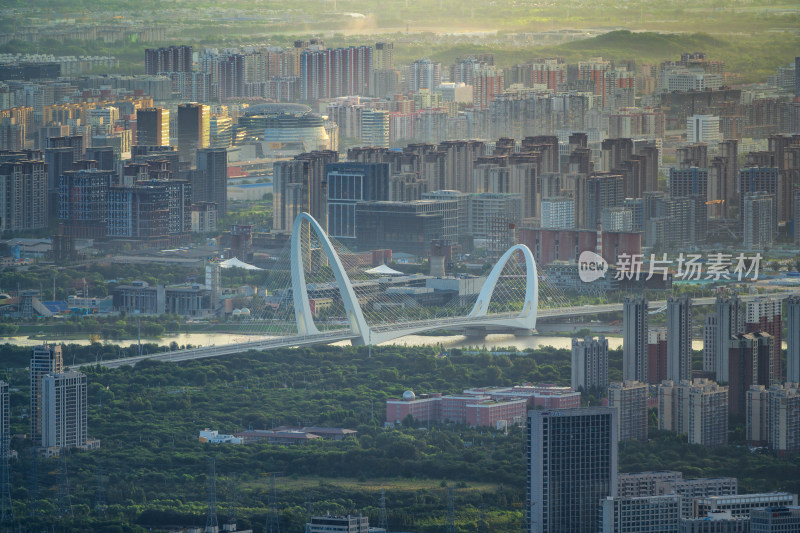 远眺北京门头沟新首钢大桥