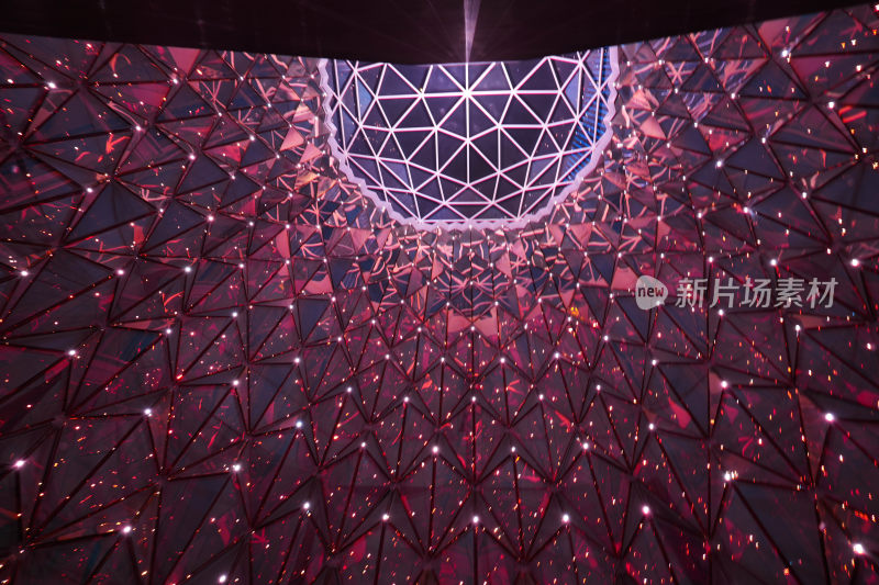 科技感几何结构光影空间