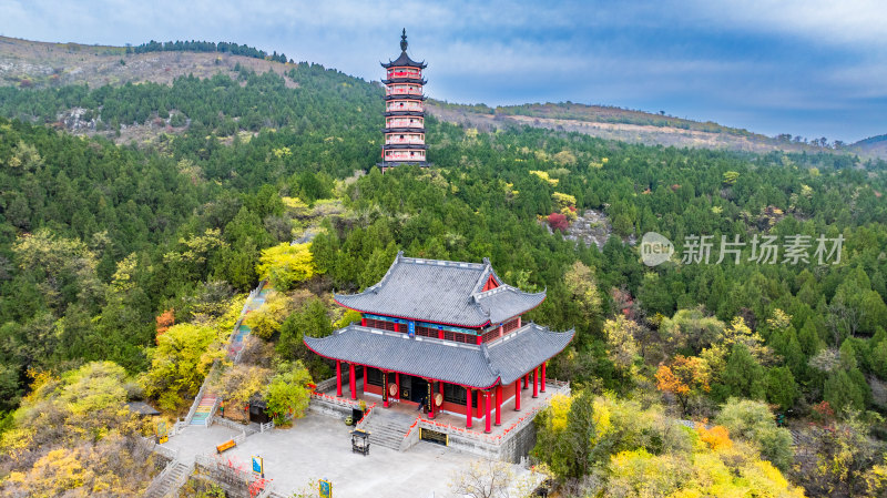 峄城冠石榴园青檀寺秋色