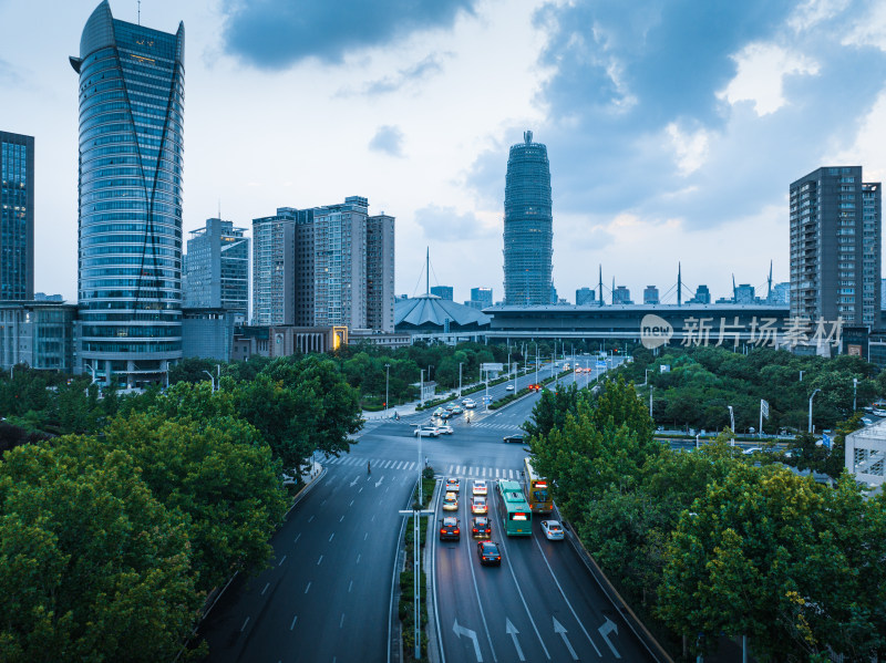 郑州CBD夜景航拍