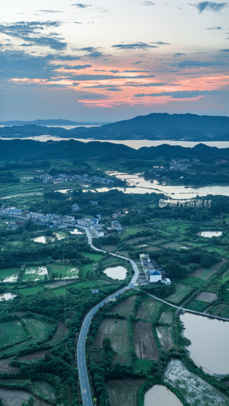 江西九江庐山鄱阳湖田园风光乡村风景航拍