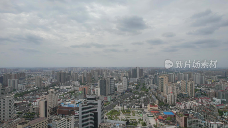 航拍江苏常州城市大景