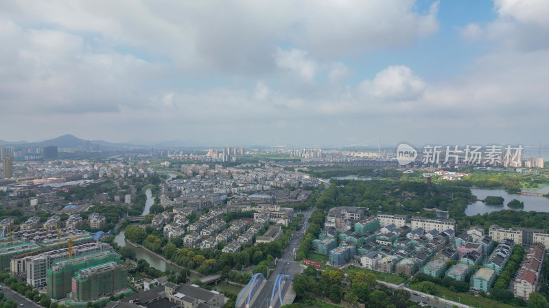 航拍江苏镇江城市建设镇江大景