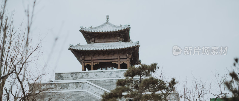 天津市水西公园 冬天雪景